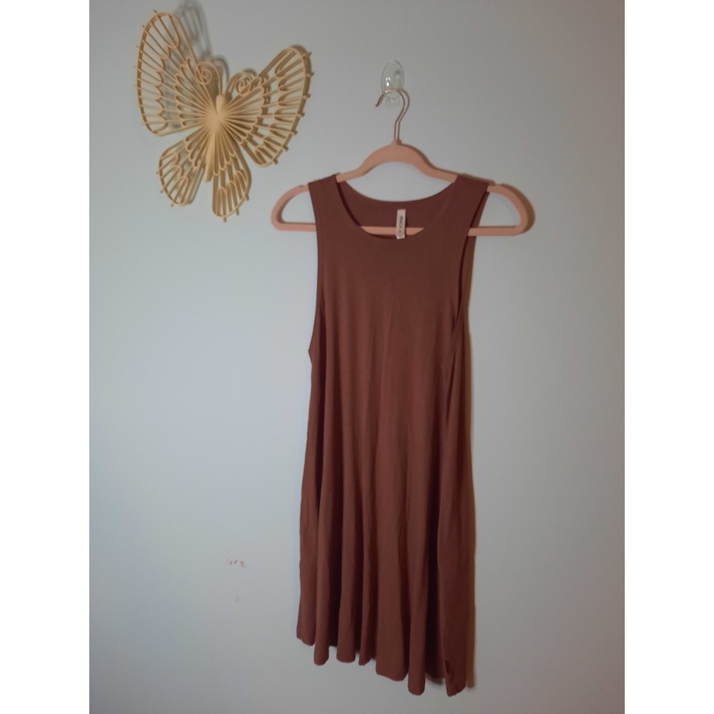 RVCA Sz XS, Sleeveless Rust Colored‎ A-Line Dress With Pockets, Spring, Summer